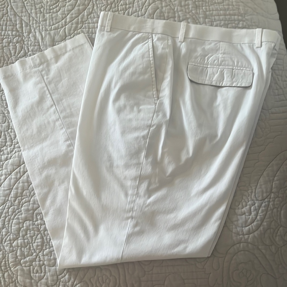 Inc international concepts slim fit Milan white dress pants.  I wore them once.
